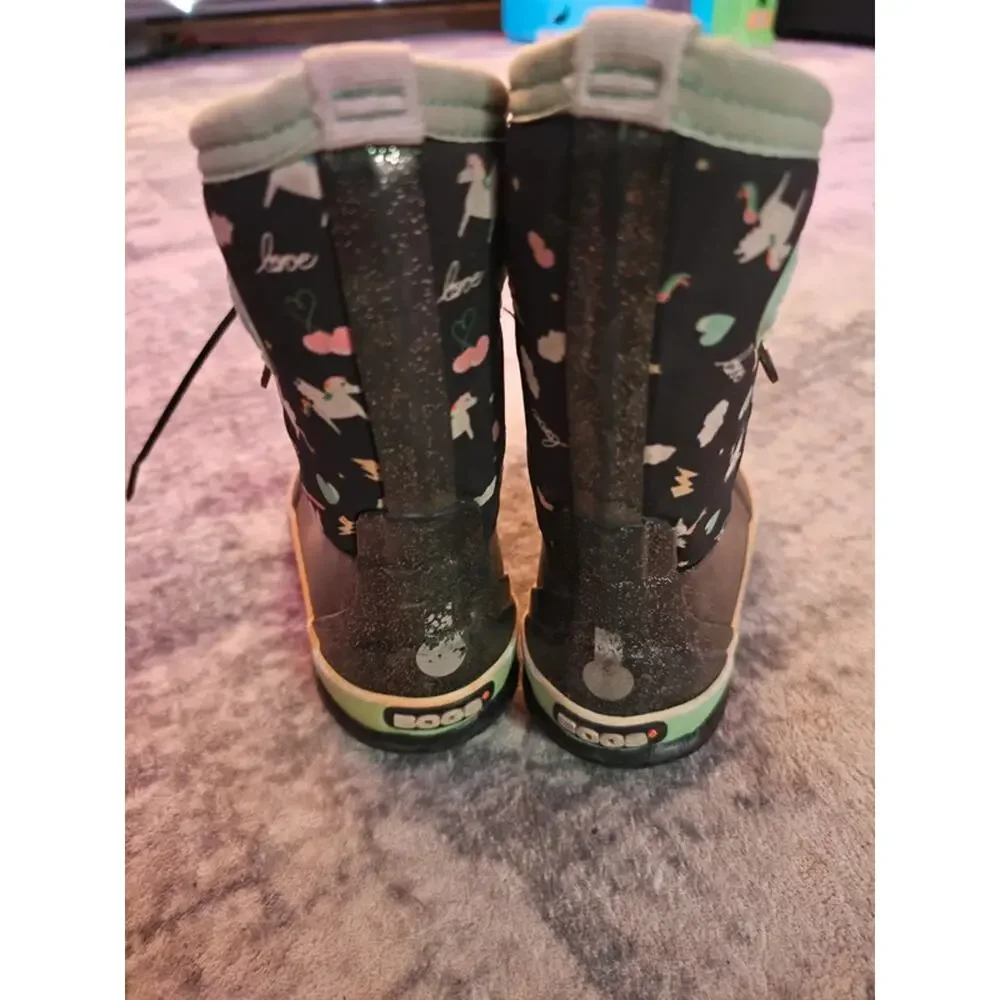 Bogs Toddler Rain Boots Unicorn Print Waterproof Size 7 Kids